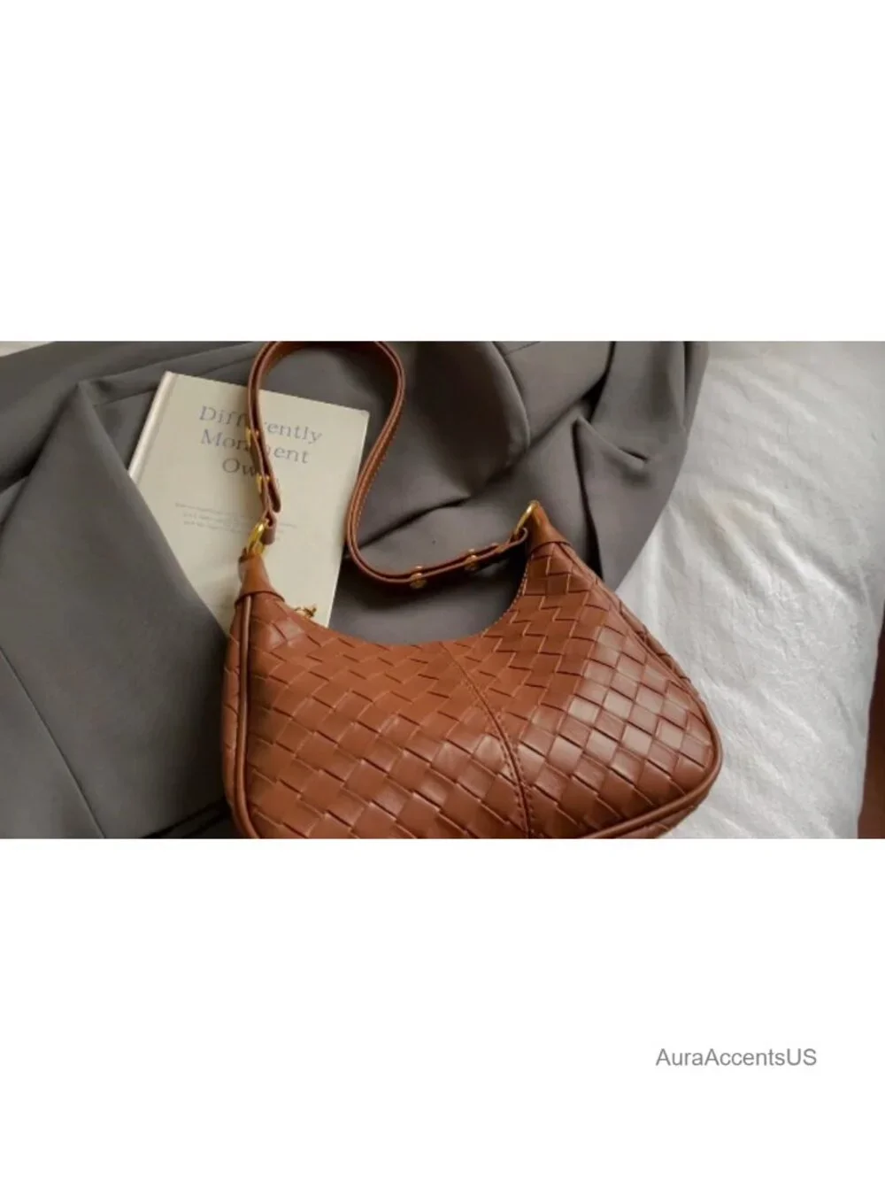 Small Crescent Hobo Bag Crossbody Shoulder Purse Faux Leather